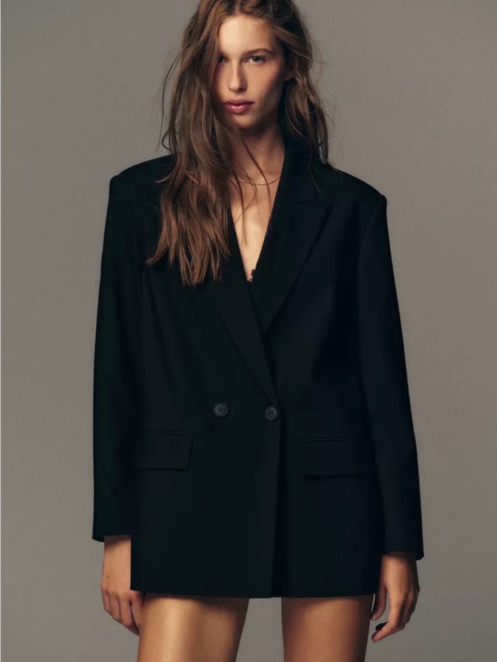Zara Women's Oversized Double Breasted Blazer Size M - Picture 3 of 8